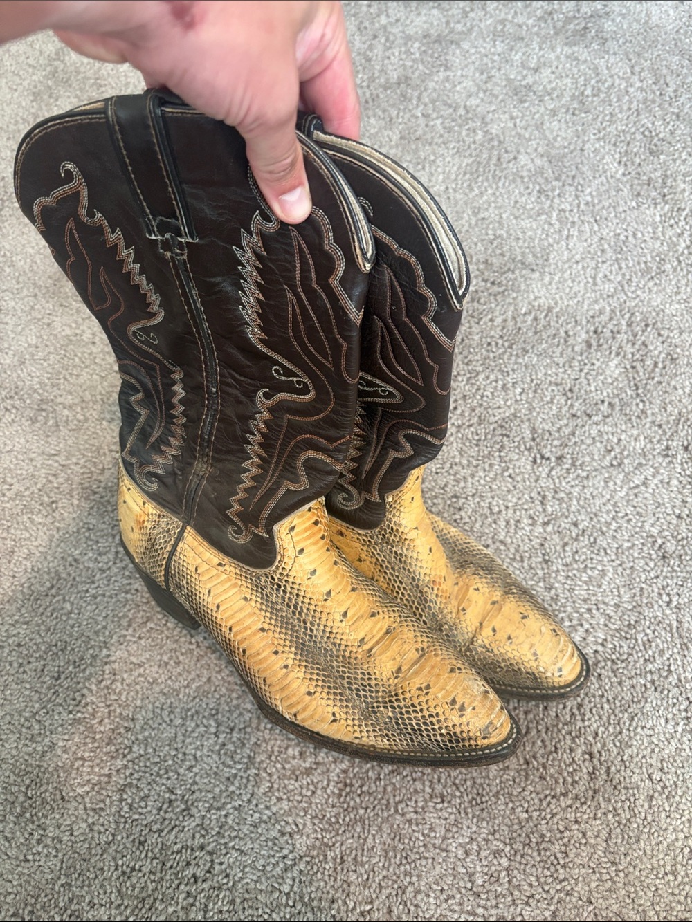 Durango Men's Snake Skin Leather Western Cowboy Boots